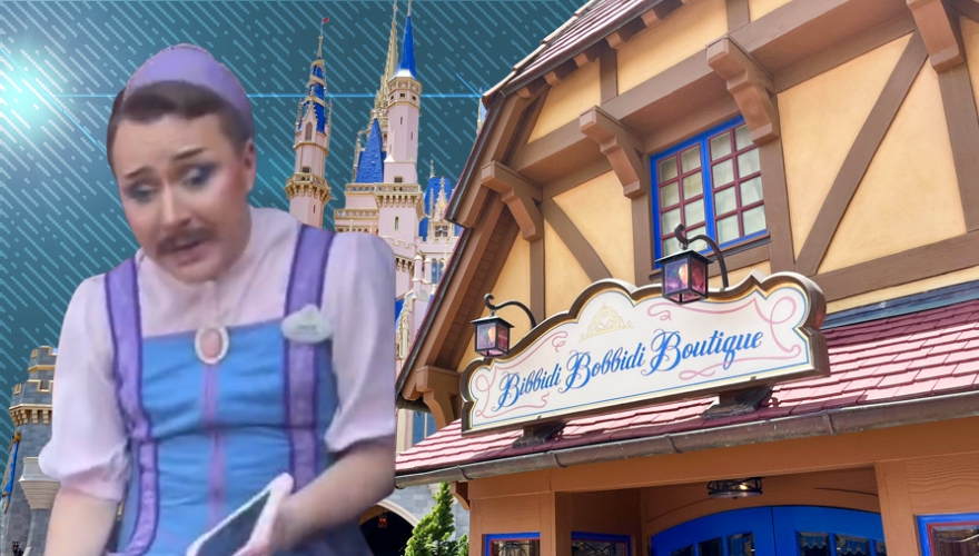 Disneyland Has a Mustached Man In a Dress Greeting Children At Bibbidy Bobbidi Boutique Dress Shop (VIDEO)