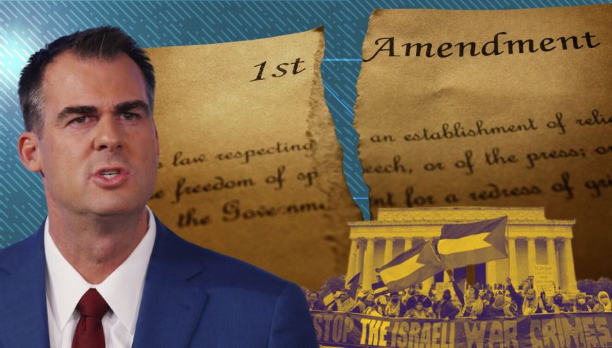 Gov. Kevin Stitt Says Pro-Palestine Protests Will Not Be Tolerated in Oklahoma Due to 'Hate Speech'