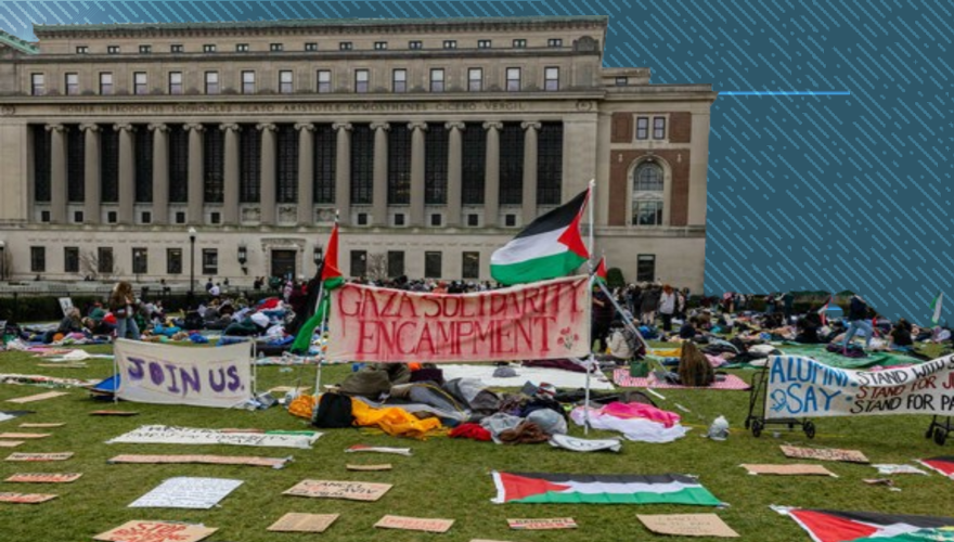 Columbia University Faculty March In Support Of Arrested, Suspended Students