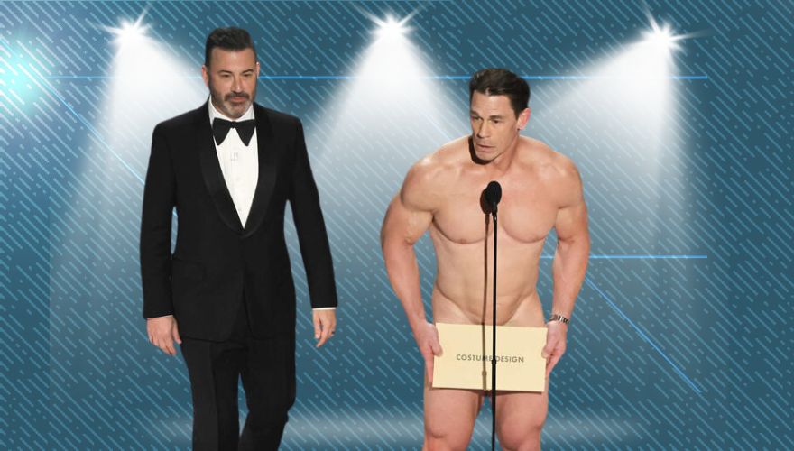 John Cena Presents Oscar for Best Costume Design Wearing Only an Envelope and Birkenstocks