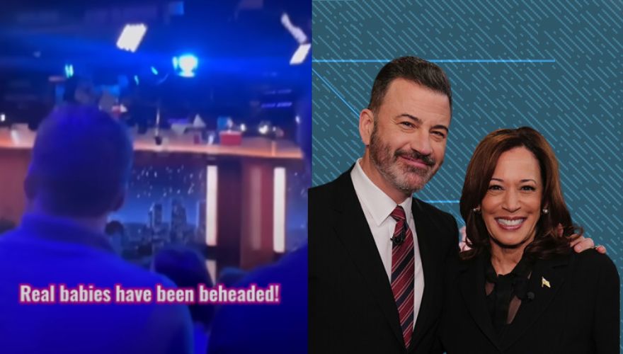 Kamala Harris Heckled by Pro-Palestine Protesters During Appearance on Jimmy Kimmel Show