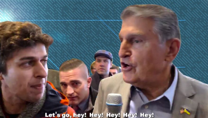 Joe Manchin Swarmed by Climate Activists Chanting 'Ecocide is Genocide' (VIDEO)