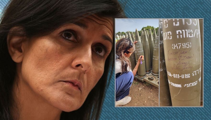Nikki Haley Writes 'Finish Them' on Bomb to Be Dropped on Gaza
