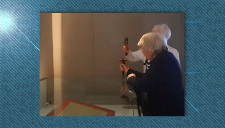WATCH: Octogenarian Climate Change Protesters Use Hammer and Chisel to Try and Break Glass Protecting Magna Carta