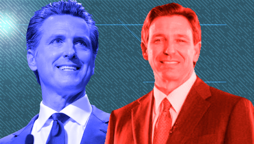 Newsom's Wife Reportedly Requested To End Debate With DeSantis